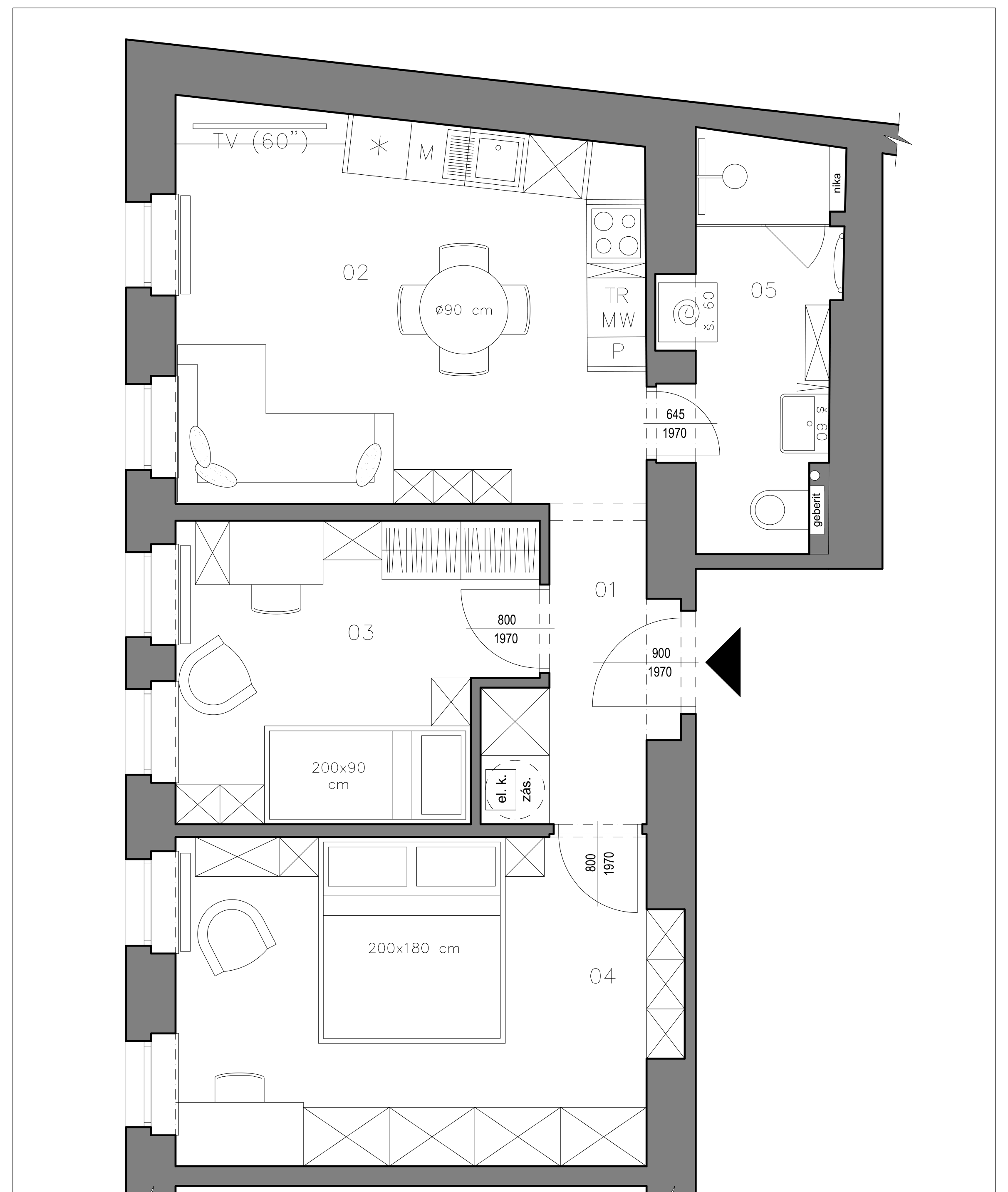 Byt 9 — půdorys dispozice